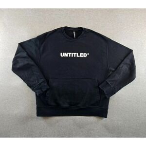 NEIL BARRETT‎ Sweatshirt Mens Large Black French Terry Dropped Shoulder Italy L